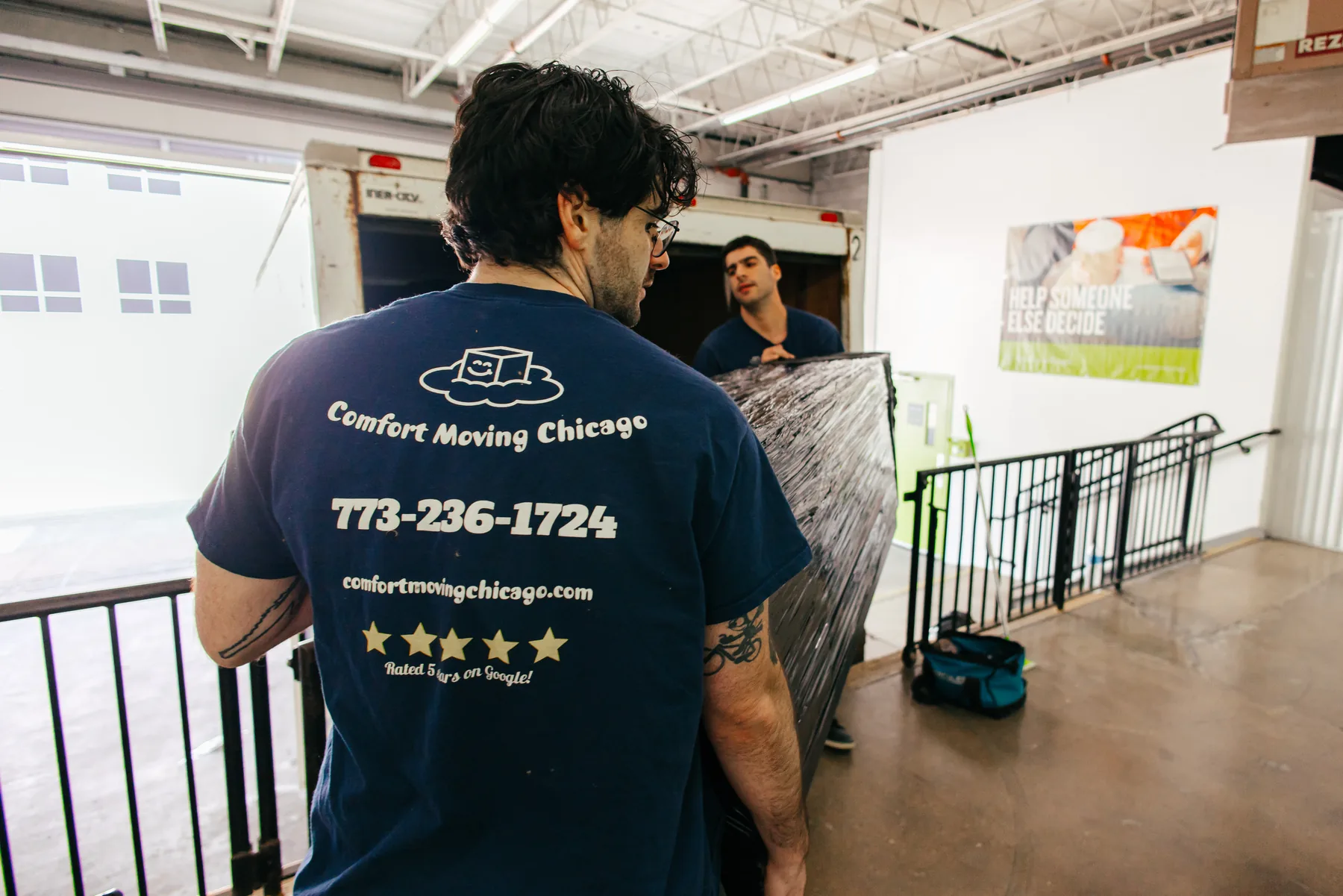 Chicago movers helping with a storage unit move